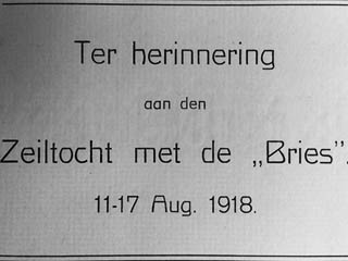 Bries zeiltocht augustus 1918