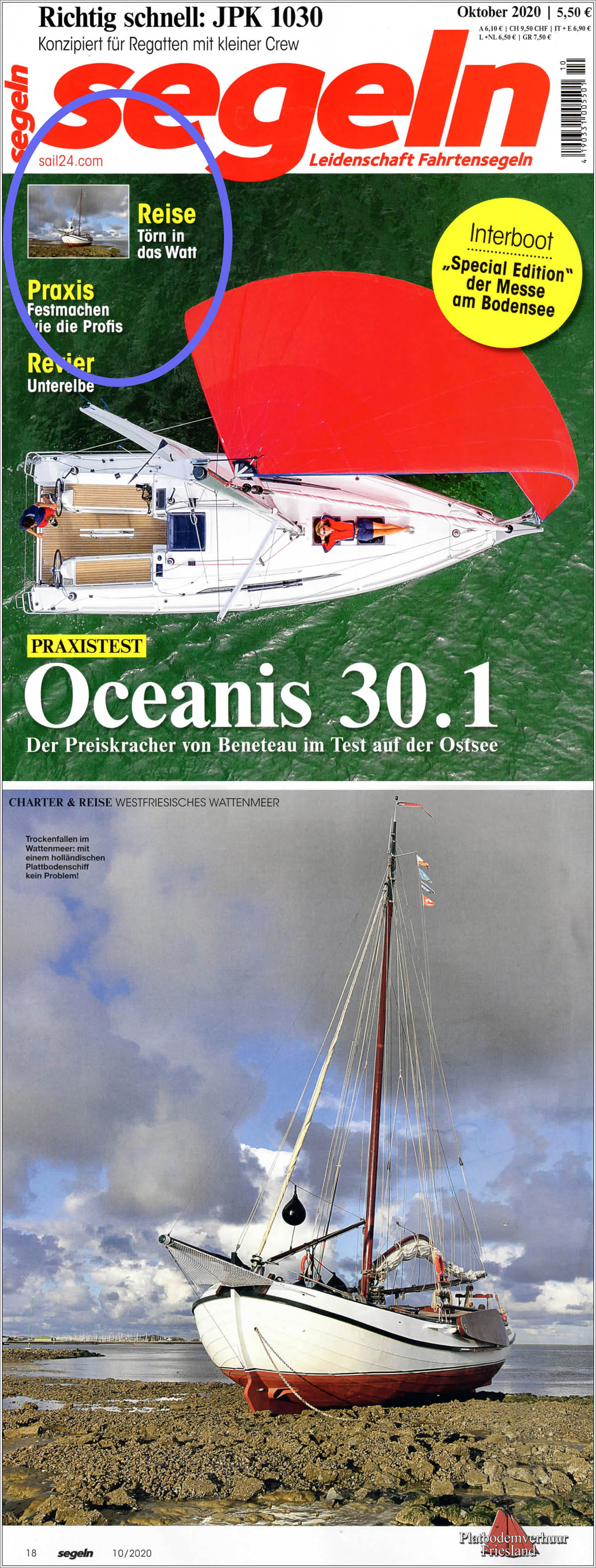 T&ouml;rnbericht in der Zeitschrift SEGELN